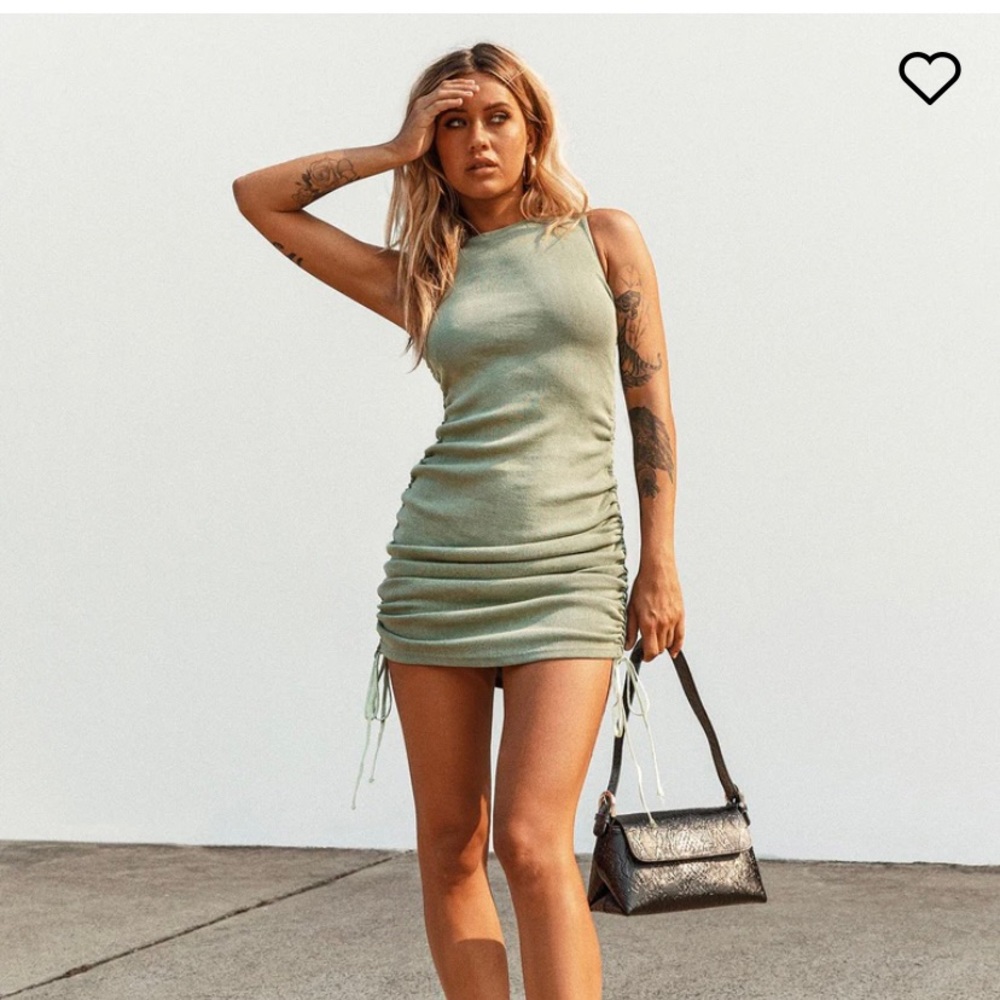Princess Polly Sage Military Minds Dress
